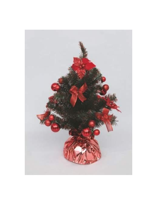 ALBERO ROSSO DECORATO 60cm