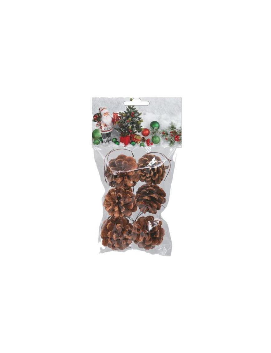 NATURAL PINE CONES 5cm 6pcs