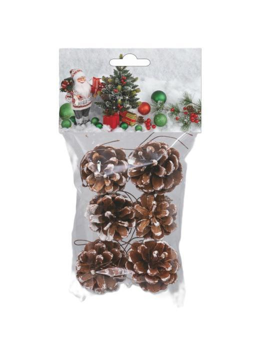 PIGNE INNEVATE 5cm 6pezzi