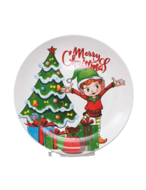 CERAMIC PLATE 27cm ELF DECORATION
