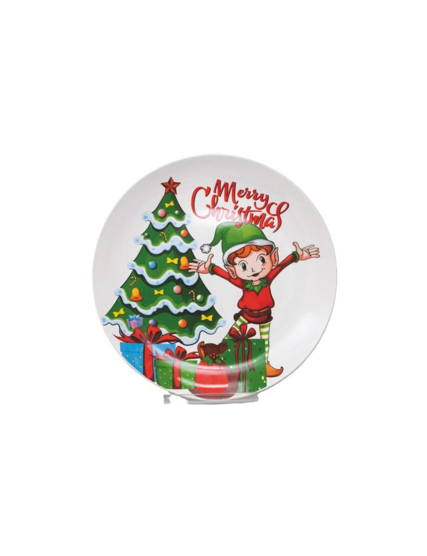 CERAMIC PLATE 27cm ELF DECORATION