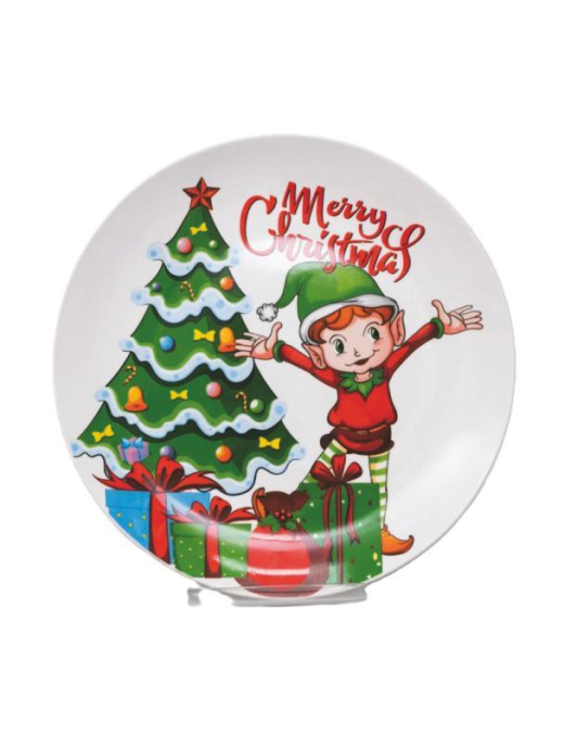 CERAMIC PLATE 27cm ELF DECORATION