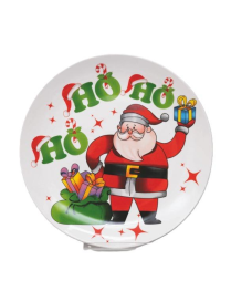 PIATTO CERAMICA 27cm DECORO BABBO NATALE