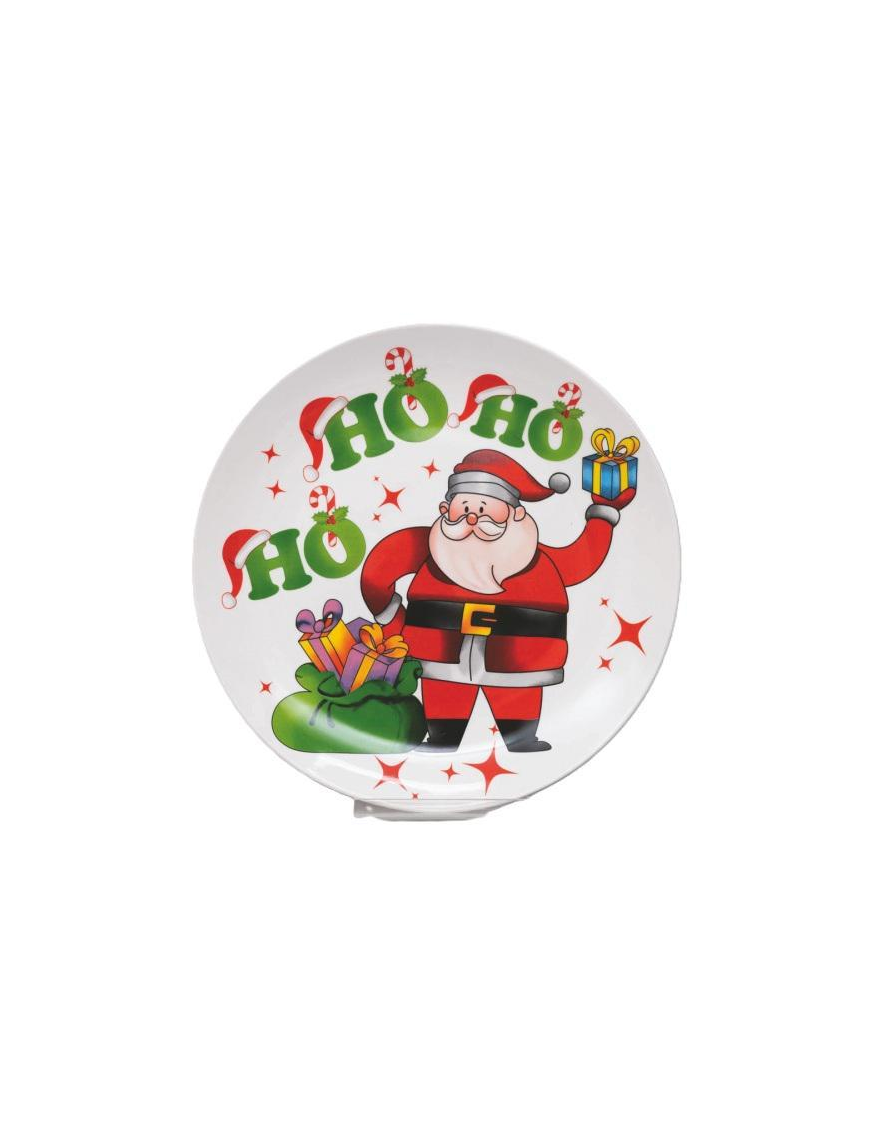 PIATTO CERAMICA 27cm DECORO BABBO NATALE