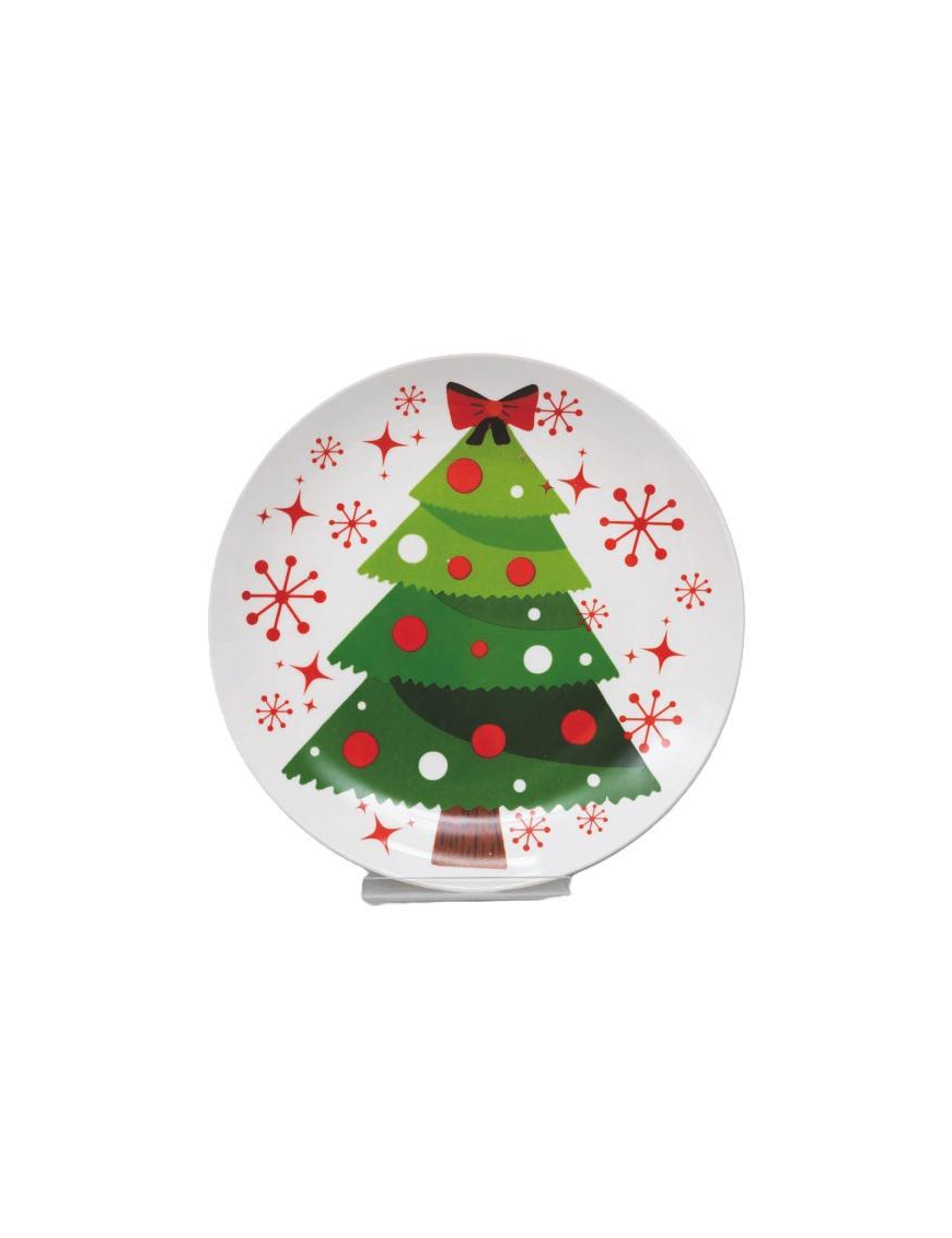 CERAMIC PLATE 27cm CHRISTMAS TREE DECORATION