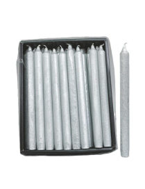 CANDELA CRESPATA 25cm ARGENTO