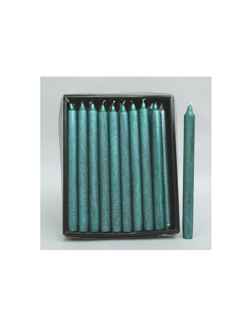 CANDELA CRESPATA 25cm VERDE