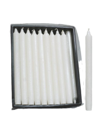 CREPE CANDLE 25cm WHITE