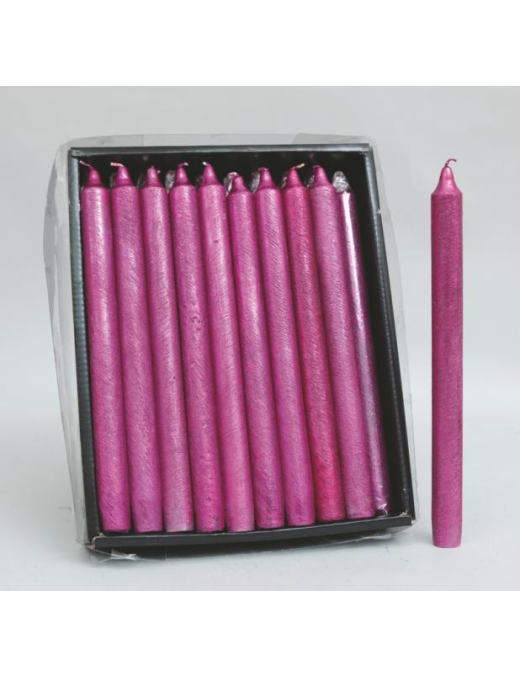 CANDELA CRESPATA 25cm FUXIA