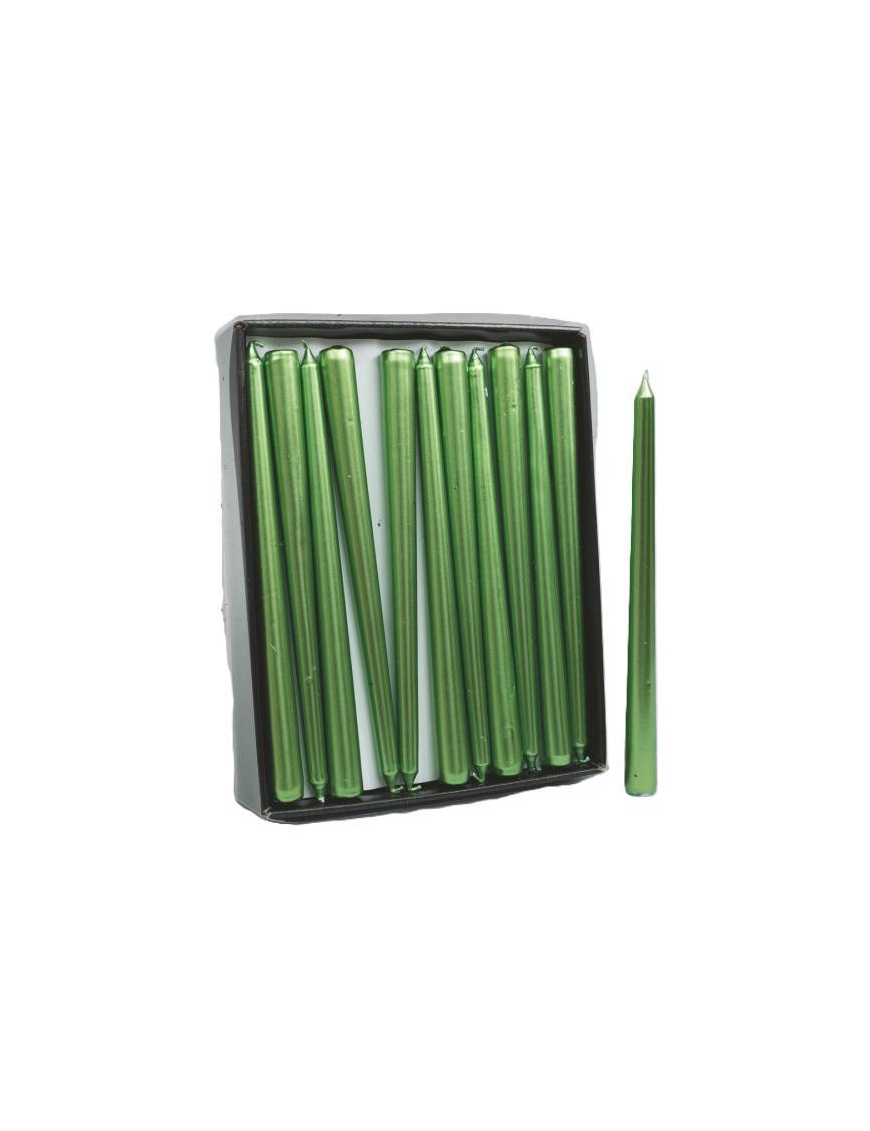 GREEN SMOOTH CANDLE 25cm