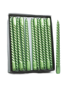 CANDELA TORCIGLIONE VERDE 24cm