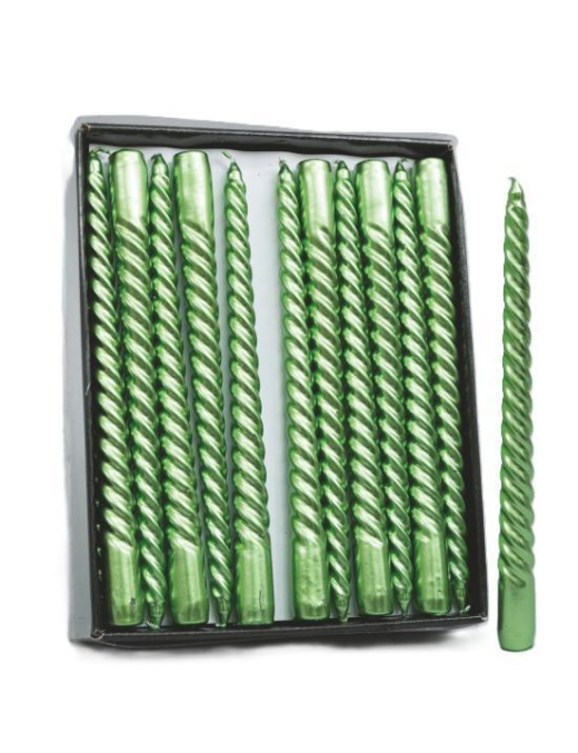 CANDELA TORCIGLIONE VERDE 24cm