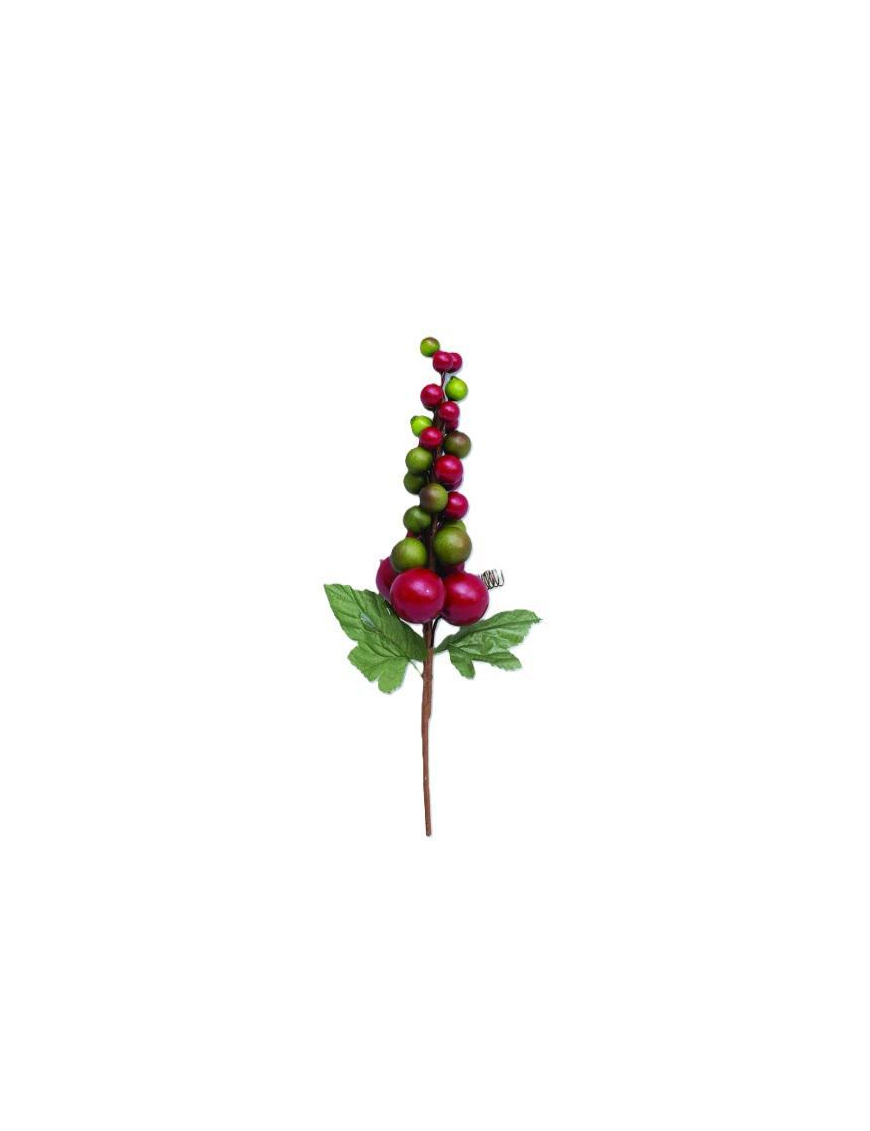 RAMETTO  BACCHE ROSSE/VERDI 15cm