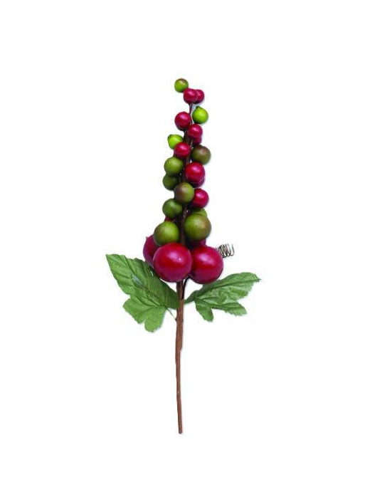 RAMETTO  BACCHE ROSSE/VERDI 15cm