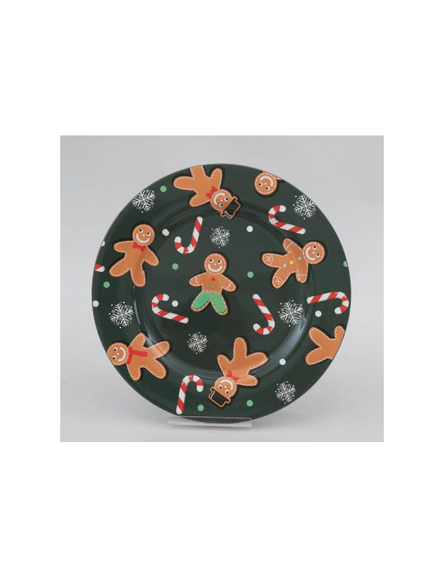 PIATTO PLASTICA 33cm DECORO PAN DI ZENZERO