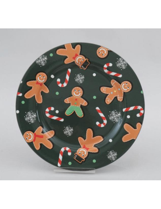 PIATTO PLASTICA 33cm DECORO PAN DI ZENZERO