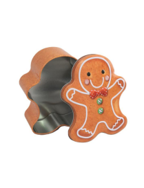 SCATOLA LATTA FORMA GINGERBREAD 12x13x5cm