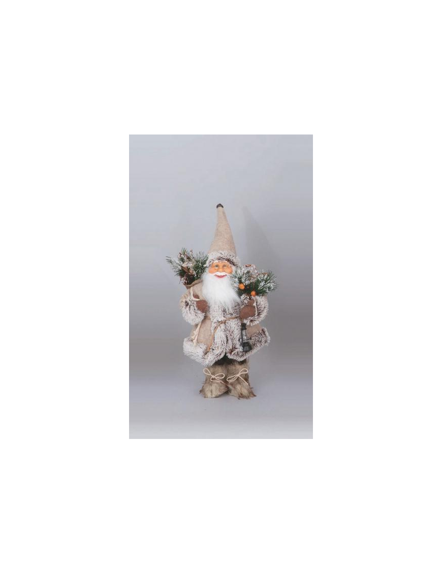 BABBO NATALE MARRONE 40cm