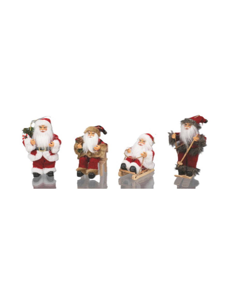 BABBO NATALE ABITO ROSSO 17cm