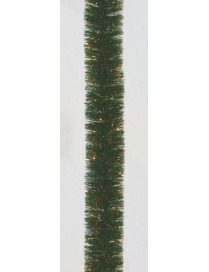 GREEN GARLAND mm 80X2.7m GOLD DECORATION