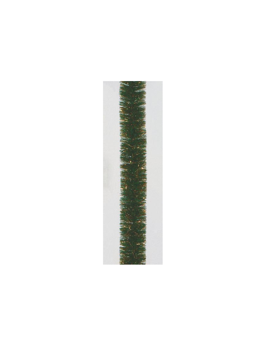 GREEN GARLAND mm 80X2.7m GOLD DECORATION