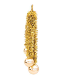 GOLD WIRE PENDANT WITH 4 BALLS 80cm