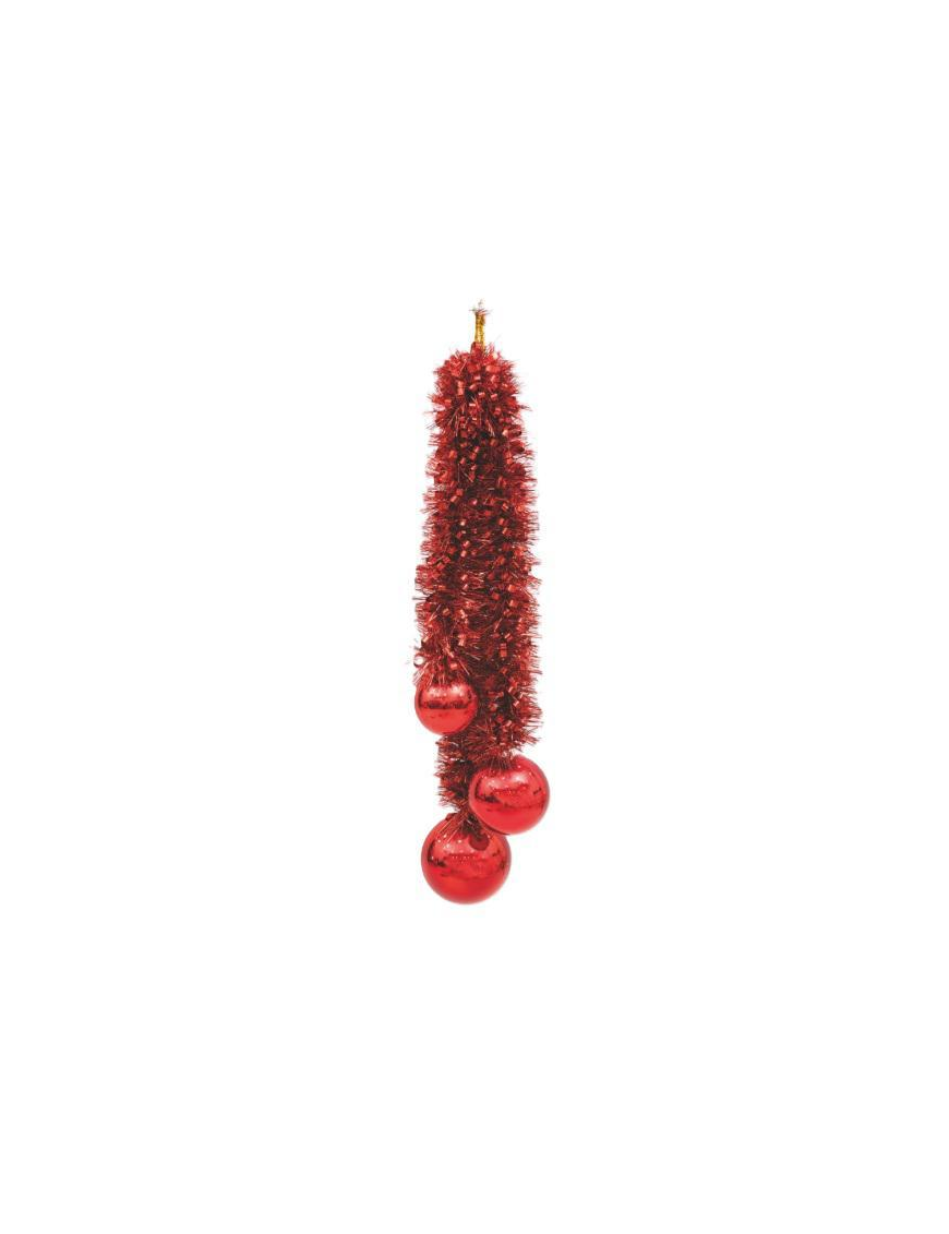 RED THREAD PENDANT WITH 5 BALLS 80cm