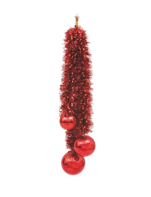 RED THREAD PENDANT WITH 5 BALLS 80cm
