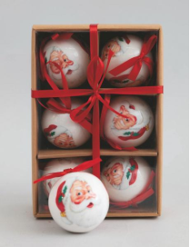 SFERE POLISTIROLO BABBO NATALE 75mm 6pezzi