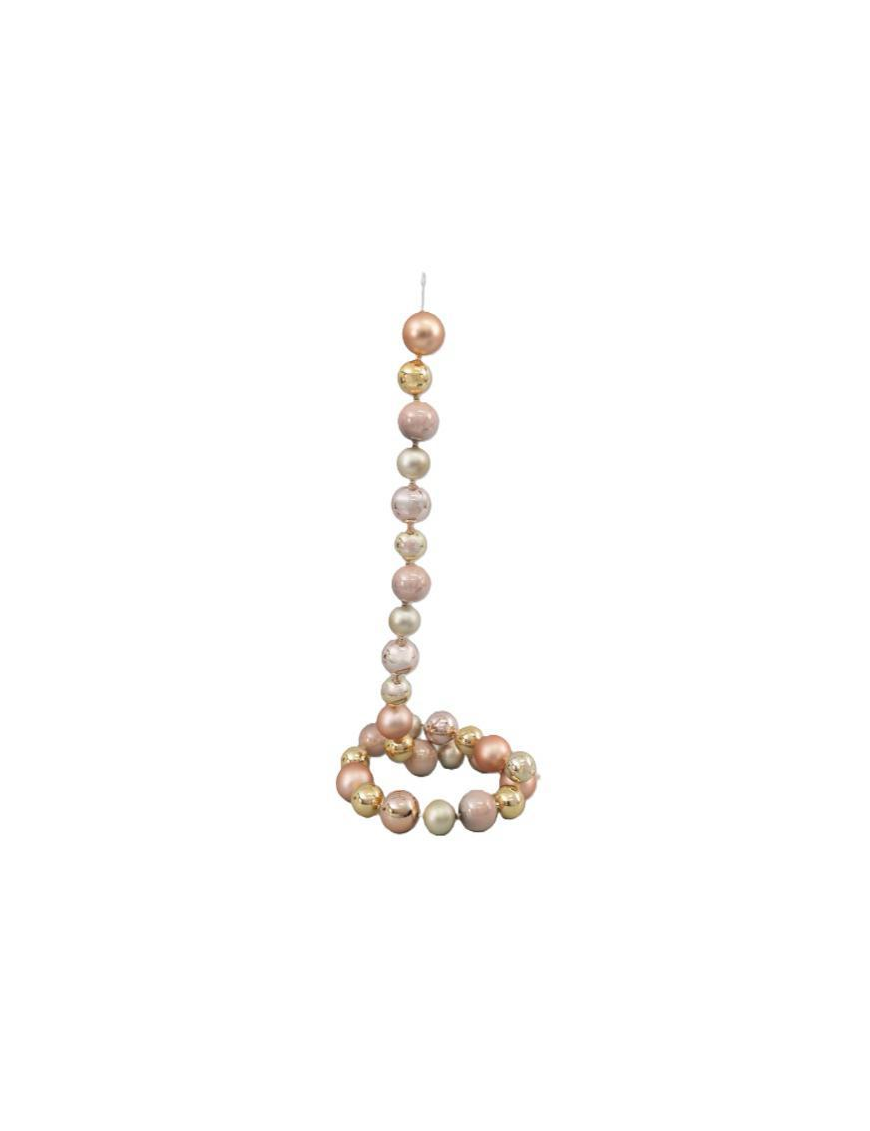 CATENA DI  SFERE PVC 1,8mt ORO/ROSA