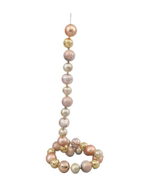 PVC BALL CHAIN ??1.8m GOLD/PINK