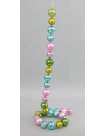 CATENA DI  SFERE PVC 1,8mt ORO/ROSA/VERDE/AZZURRO