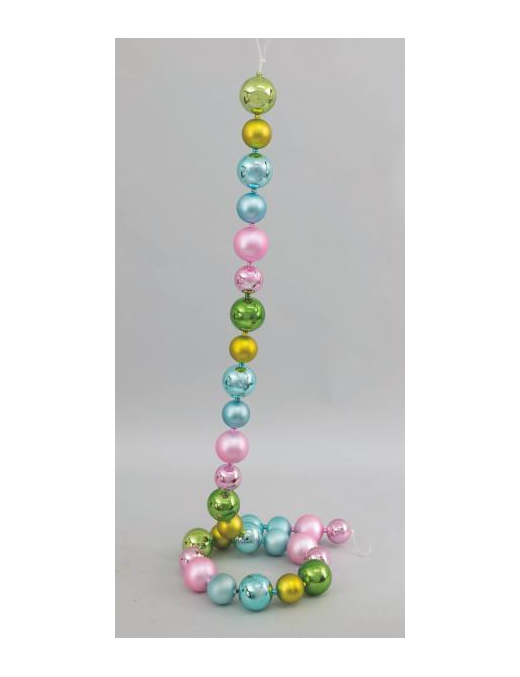 CHAIN ??OF PVC BALLS 1.8m GOLD/PINK/GREEN/BLUE