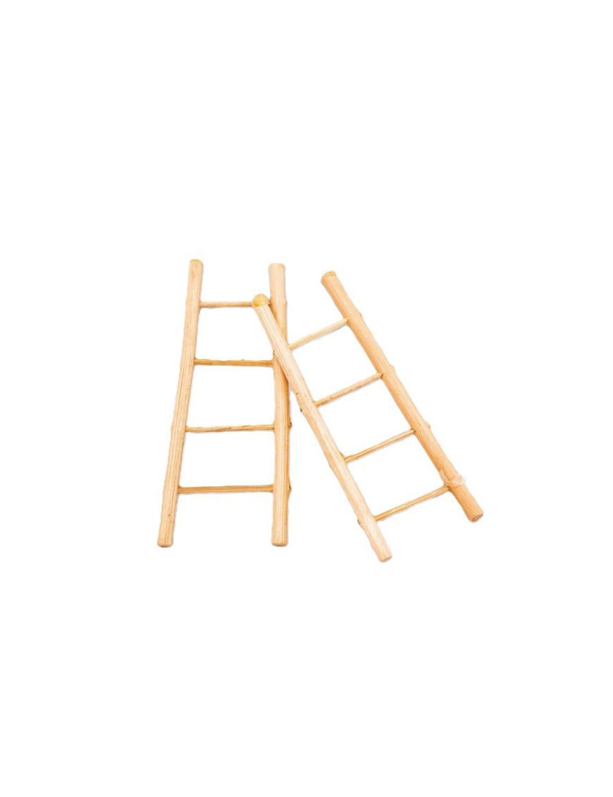 ACCESSORI PRESEPE SCALA LEGNO 8cm 2pezzi