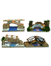 PONTE 19x10x8cm CON FIUME +LUCE