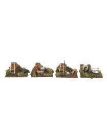 SCENA DA PRESEPE  9x15cm CON STALLA