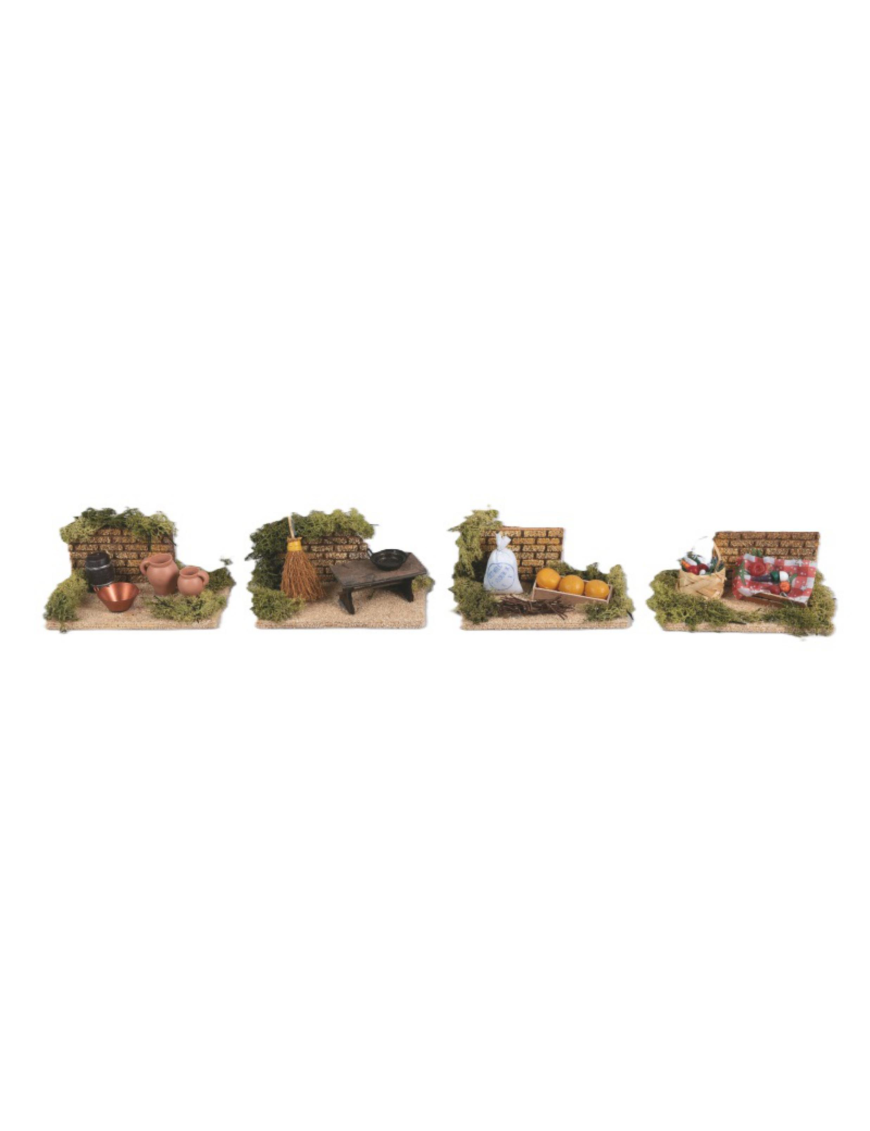 NATIVITY SCENE 9x15cm WITH KITCHEN ACCESSORIES