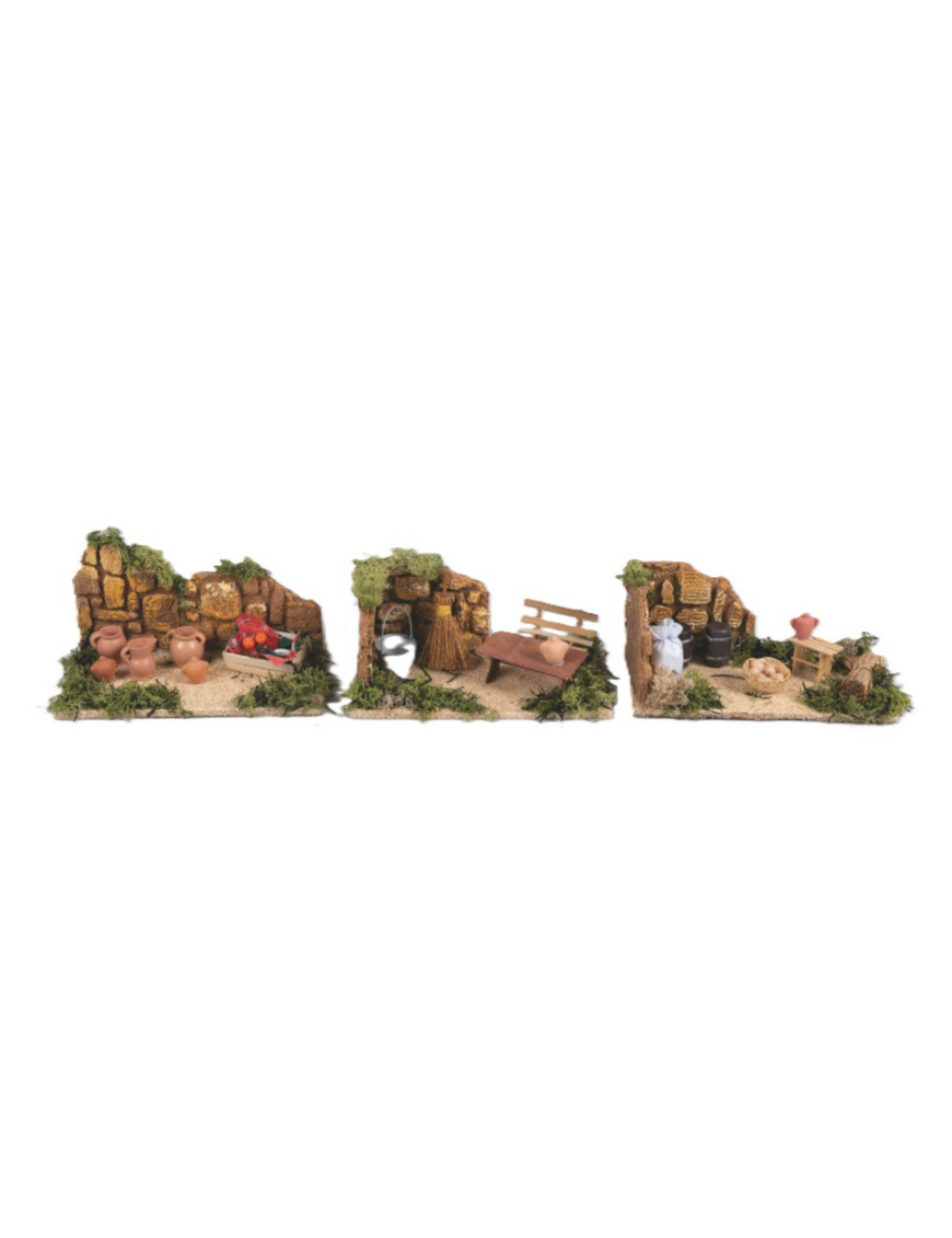 NATIVITY SCENE 10.5x20cm WITH KITCHEN ACCESSORIES