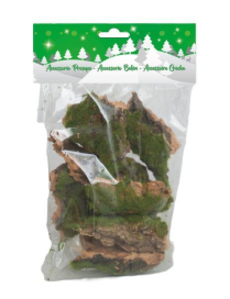 NATIVITY SCE ACCESSORIES NATURAL BARK WITH MOSS 50gr