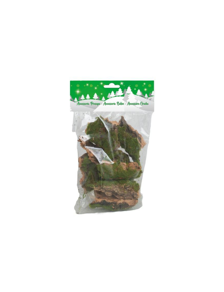 ACCESSORI PRESEPE CORTECCIA NATURALE CON MUSCHIO 50gr