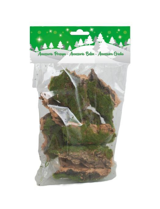 ACCESSORI PRESEPE CORTECCIA NATURALE CON MUSCHIO 50gr