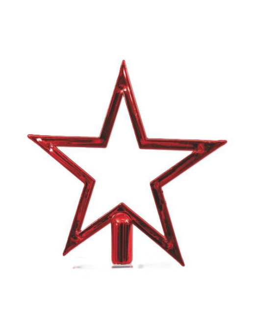 PUNTALE PVC STELLA ROSSO 20cm