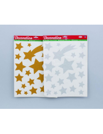 VETROFANIA COMETA/STELLA ORO/ARGENTO 30x42cm