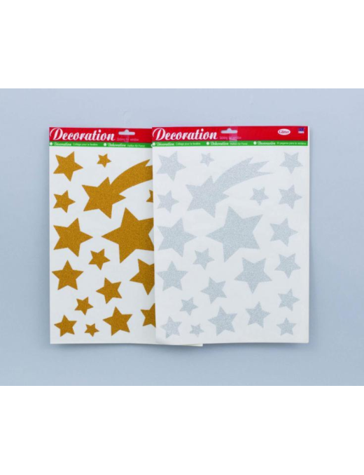 VETROFANIA COMETA/STELLA ORO/ARGENTO 30x42cm