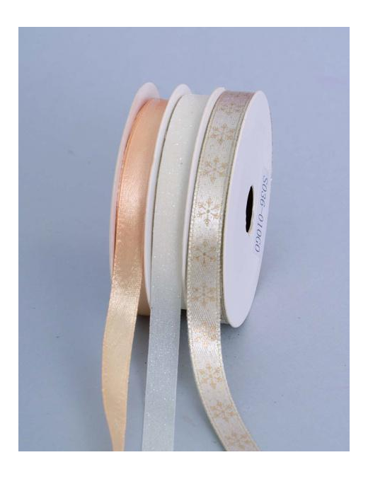 ROTOLO NASTRO mm10x9mt ORO/AVORIO/FIOCCHI