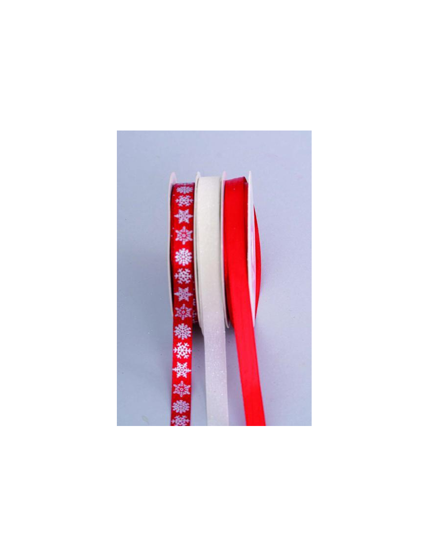 ROTOLO NASTRO mm10x9mt ROSSO/AVORIO/FIOCCHI