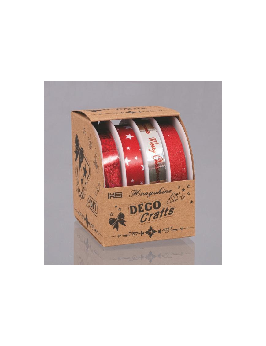 RED RIBBONS mm10x3mt 4 pieces