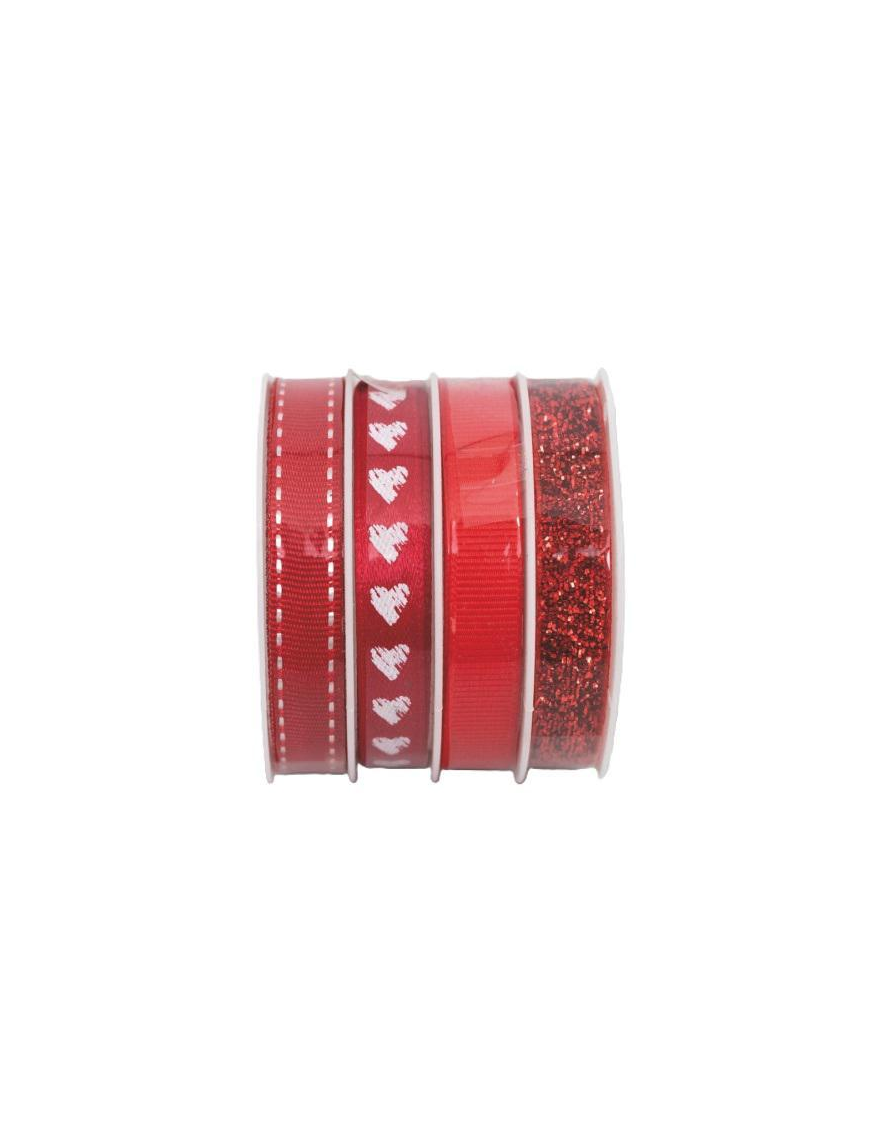 RED RIBBONS mm10x1.5m 4 pieces