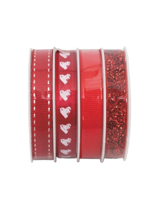 RED RIBBONS mm10x1.5m 4 pieces