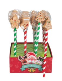 PENCIL WITH RUBER WITH BISCUIT DECORATION